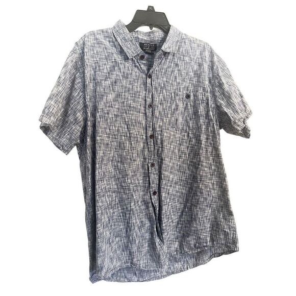 Rebels & Nomads Men's Blue Space Dye Plaid Cotton Button Up Shirt Size XL - Picture 1 of 9